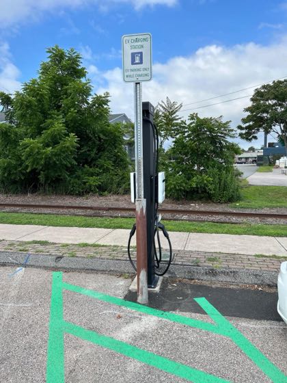 EV charger at East Lyme Methodist Street Parking Lot
