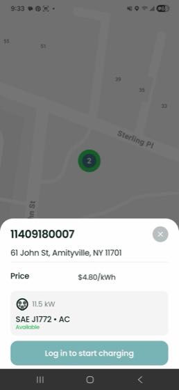 EV charger at The Amityville Garage 48A Chargers