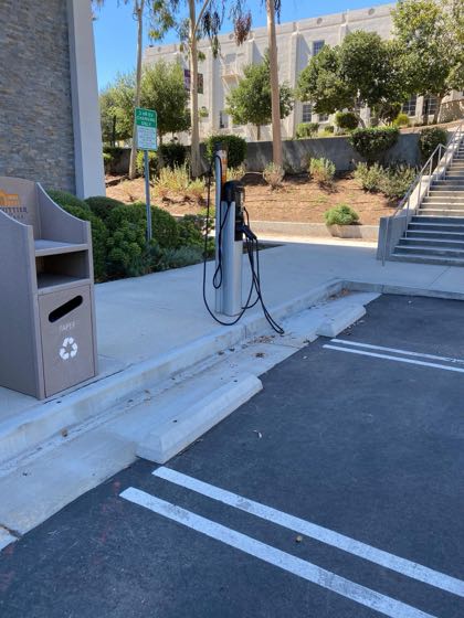 EV charger at Whittier College - Science & Learning Center