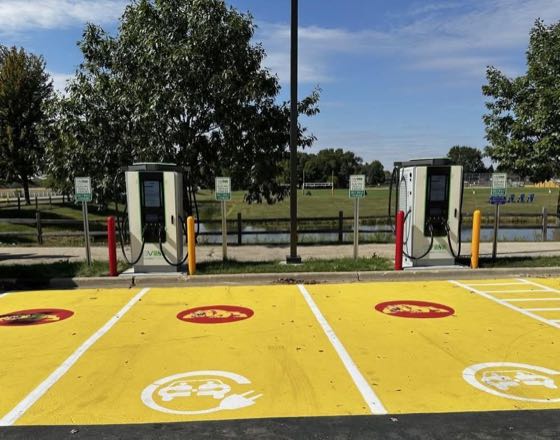 EV charger at Batavia High School
