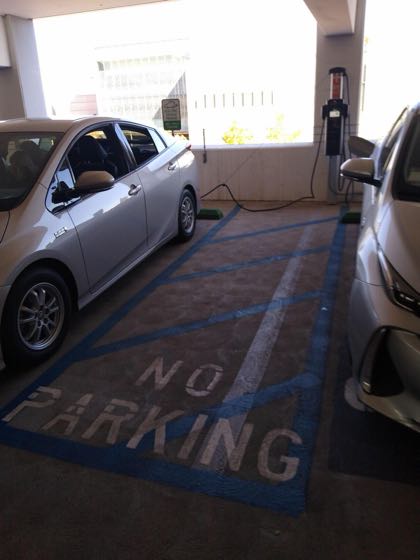 EV charger at Westminster Civic Center - Parking Structure