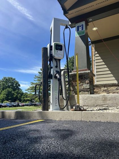EV charger at Burnt Hills Veterinary