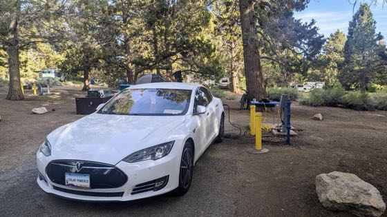 EV charger at Serrano Campground
