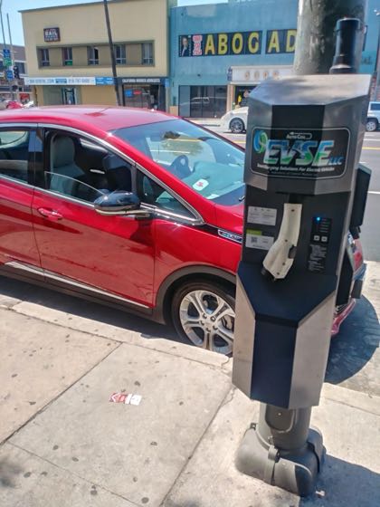 EV charger at Van Nuys Blvd Parking