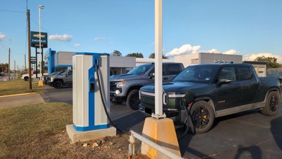 EV charger at James Hodge Chevrolet