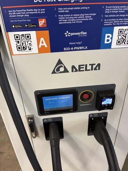 EV charger at Scholar's Parking Structure