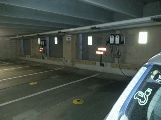 EV charger at 4th Ave Parking Ramp