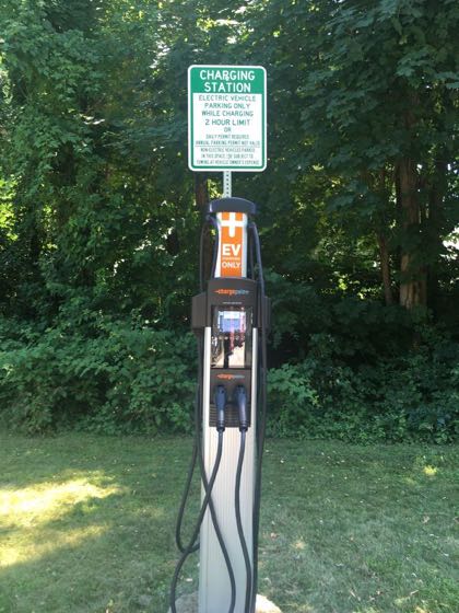 EV charger at Katonah Train Station, Jay Street Parking Lot