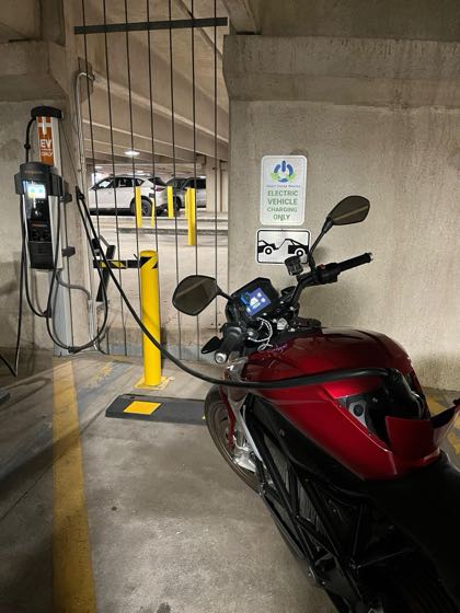 EV charger at Arboretum Parking Garage