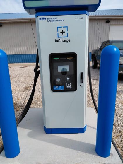 EV charger at Sky Chevrolet Ford of Newhall
