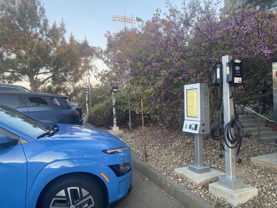 EV charger at UCSD - Rady School of Management P357 Parking Lot