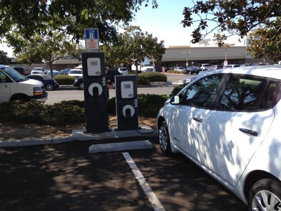 EV charger at B Ave Parking Lot