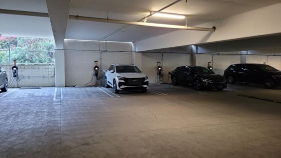 EV charger at Enterprise Parking Garage
