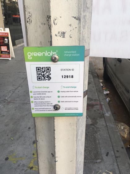 EV charger at E 8th St Parking