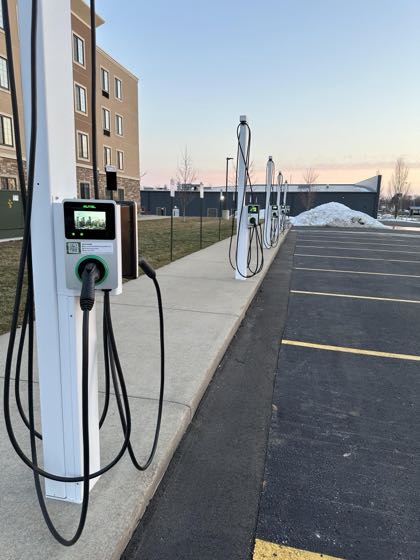 EV charger at Staybridge Suites Holland an IHG Hotel