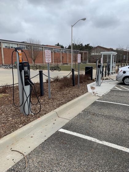EV charger at Michigan State University - IM Sports West