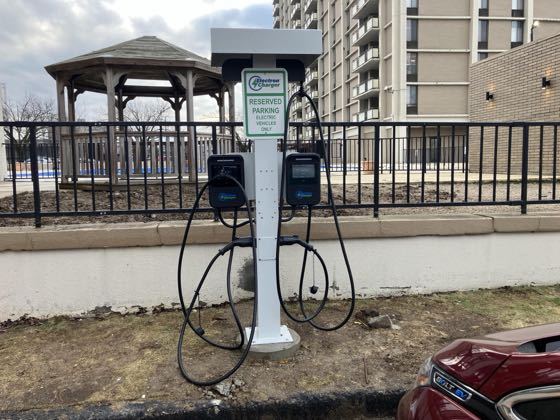 EV charger at Three Rivers Apartments