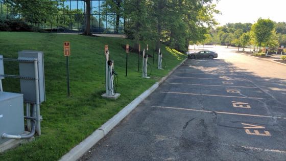 EV charger at Atlantic Realty (ChargePoint Network)