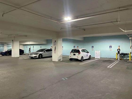 EV charger at Santa Monica Public Library