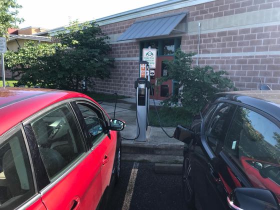EV charger at Akins High School