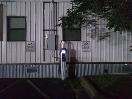 EV charger at Travis High School