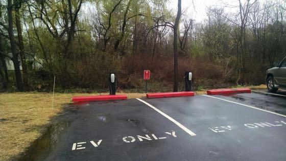 EV charger at Ridgewell Center