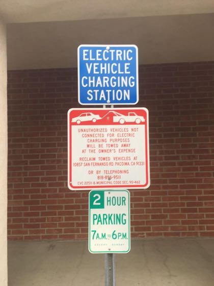 EV charger at City of San Fernando City Hall Building