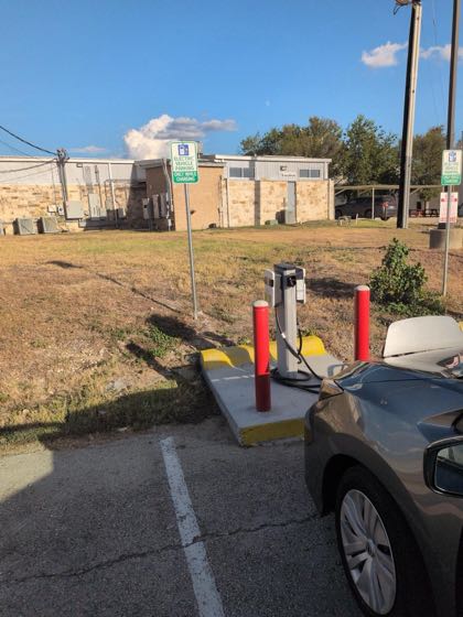 EV charger at Sunshine EV Charging- Austin Hindu Temple