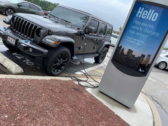 EV charger at Oakbrook Center - Crate & Barrel