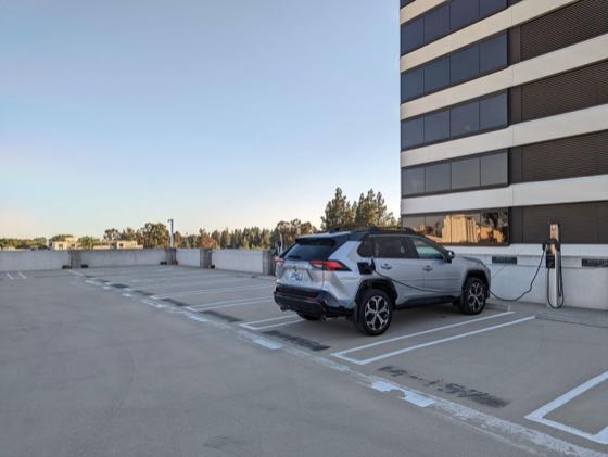 EV charger at 74 North Pasadena Parking Structure