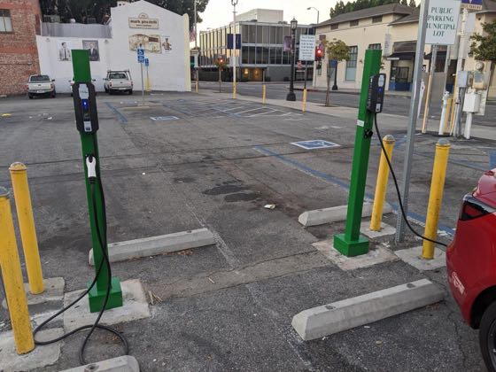 EV charger at Pasadena Playhouse Public Lot