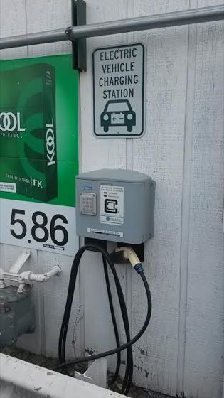EV charger at New Turk Lake Market