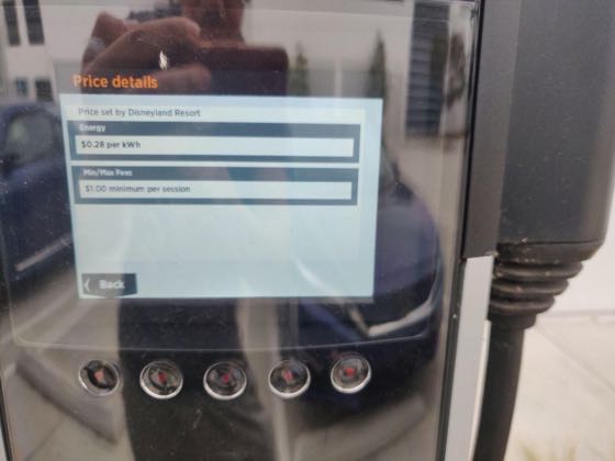 EV charger at Disneyland's Miller Warehouse