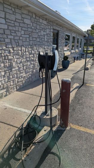 EV charger at Taste Greek Street Restaurant