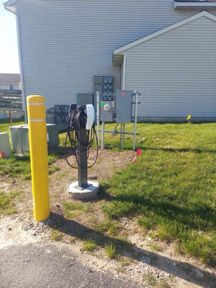 EV charger at Bloomfield Townhomes