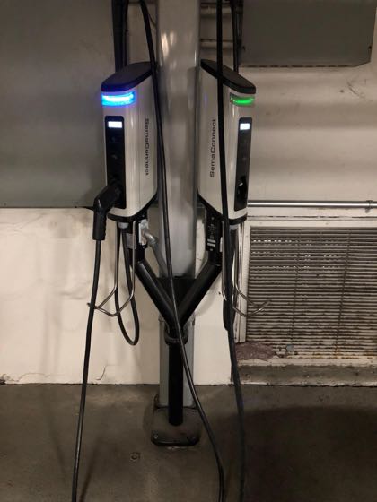 EV charger at Little Tranquility Garage - Civic Center
