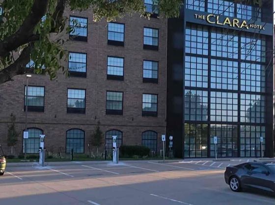 EV charger at The Clara Hotel Plano Tapestry Collection by Hilton