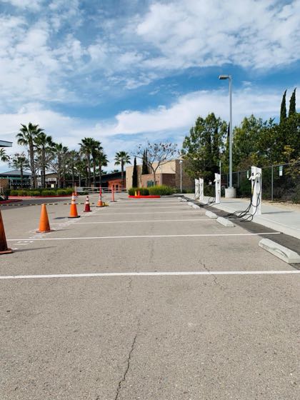 EV charger at Mater Dei High School