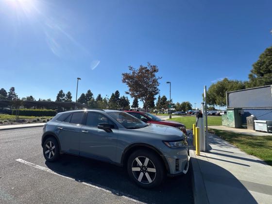 EV charger at The Fountain Valley Recreation Center Tennis Courts