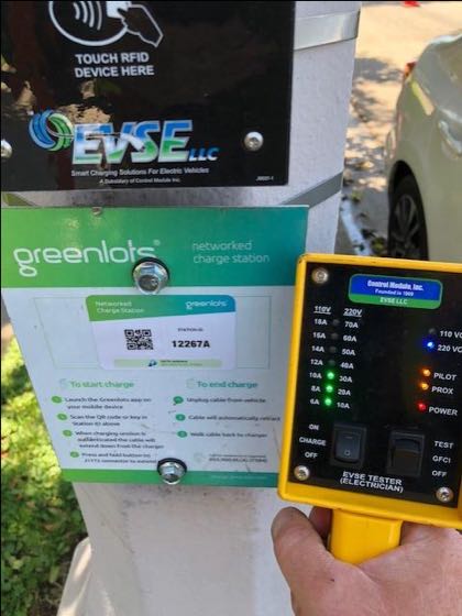 EV charger at Woodman Ave Parking/Charging