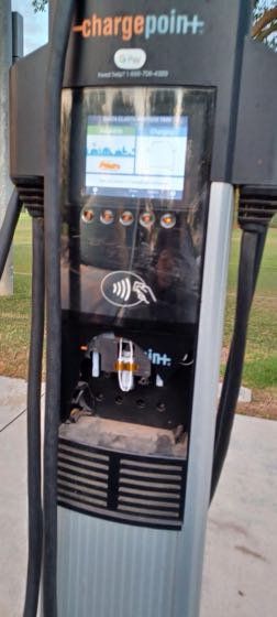 EV charger at Valencia Heritage Park