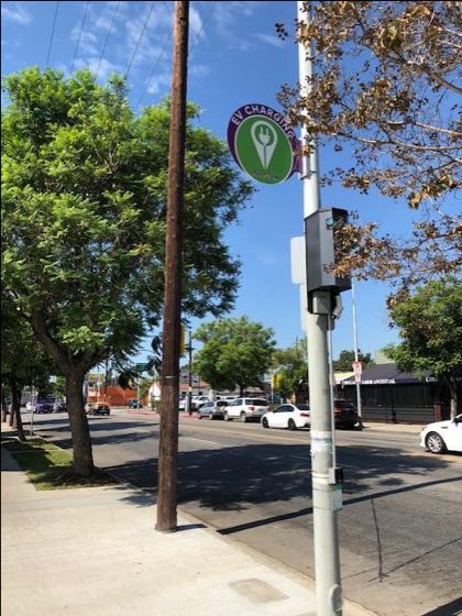 EV charger at Sunland Blvd Parking
