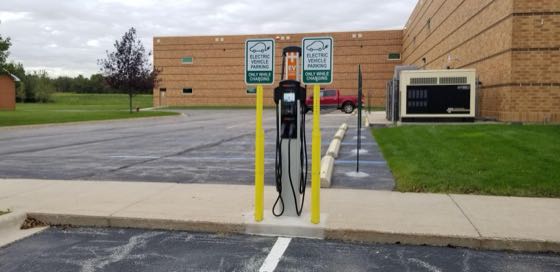 EV charger at Northwestern Kishwaukee Clinic