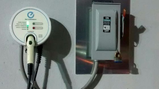 EV charger at Tom Naquin Nissan