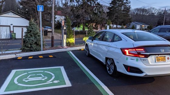 EV charger at Barnum Ave Lot