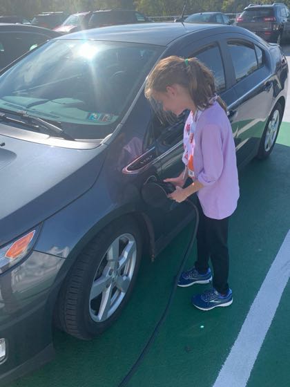 EV charger at Broad Street Parking Deck
