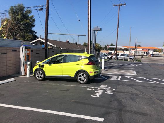 EV charger at EM ExtraMile - Chevron