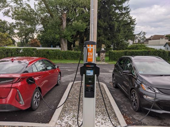 EV charger at Saugerties Public Library