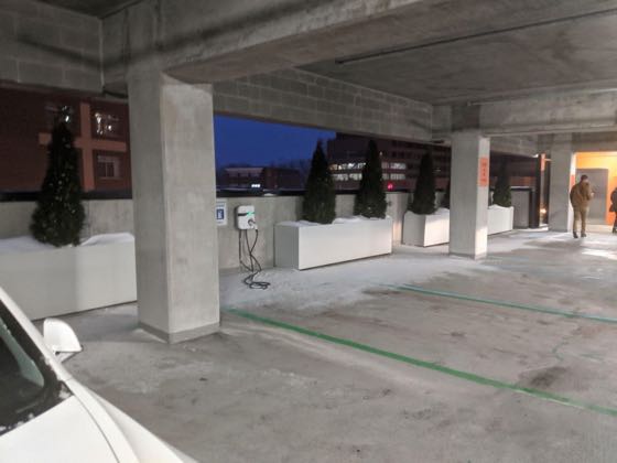 EV charger at Albert Ave. Garage
