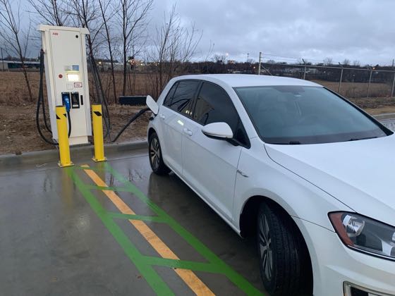 EV charger at B&H Construction